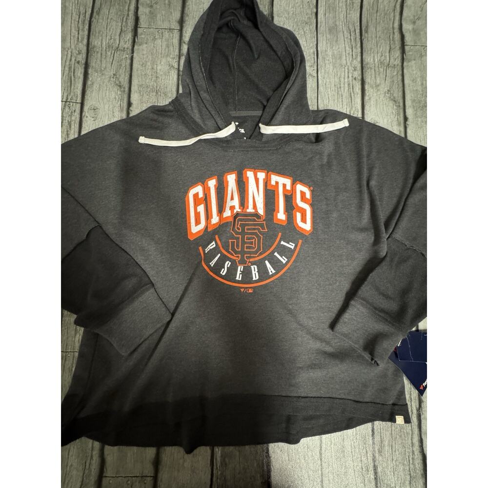 NWT Women’s Fanatics San Francisco Giants Terry Knit Hoodie XL Grey X-Large